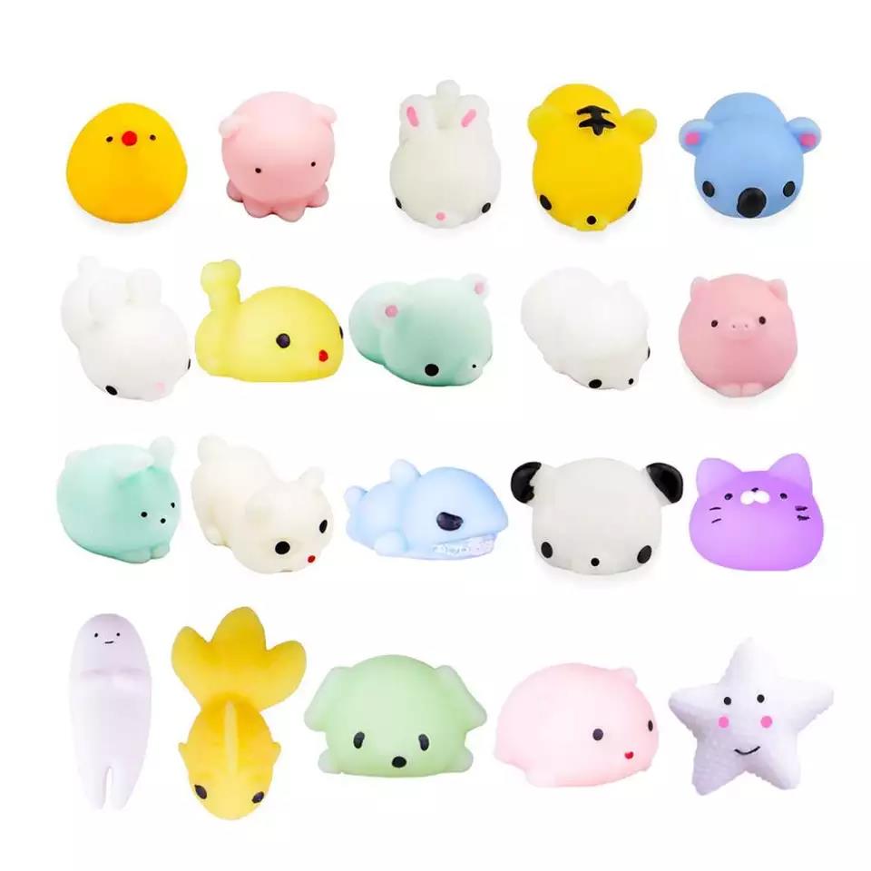 TPR Kawaii Mochi Squishy Mini Squishies Stretch Toys Easter Egg Fillers Gifts for Kids Party Favors Unicorn Cat Panda