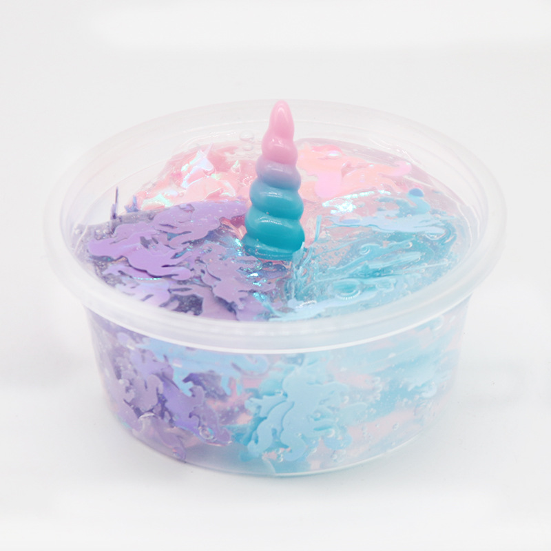 Soft And Non-sticky Jelly Crystal Mud Slime Toys With Charms For Girls And Boys