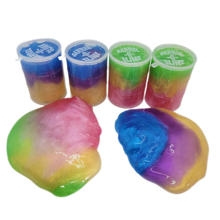 Amazon Good Sales Custom Magic Non-toxic Charming Mud Slime Party Funny Toy Barrel Slime Clay Set For Kids