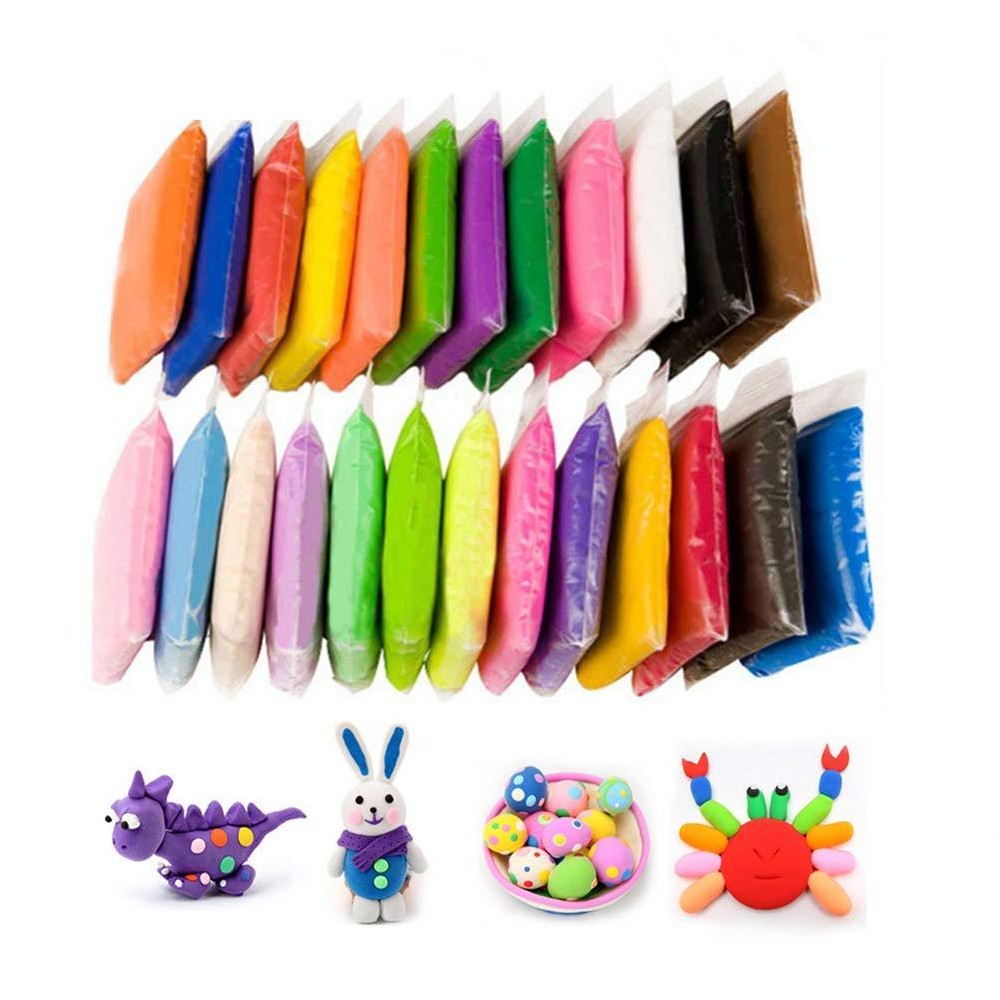 Factory Sales Non-toxic Toy Modelling Color Magic Air Dry Clay 24 Colors Toy